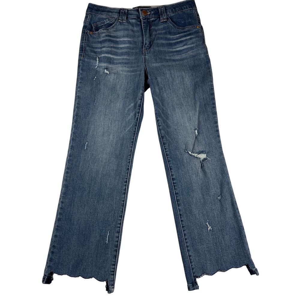 Democracy “Ab”Technology Tummy Slimming Chopped Scalloped Hem Jeans Size 6